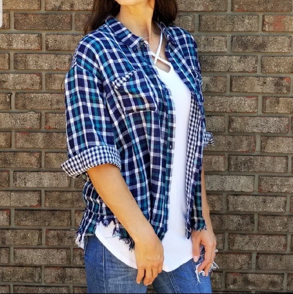 Gingham & Plaid Button-Up Flannel▫️LAST 1▫️ - Picture 2 of 6